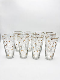 Vintage White and Gold-Plated Glasses