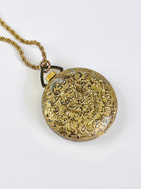 Vintage Watch Necklace with Swiss Movement