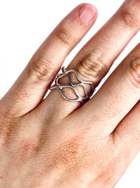 Modernist Sterling Silver Waves Ring
