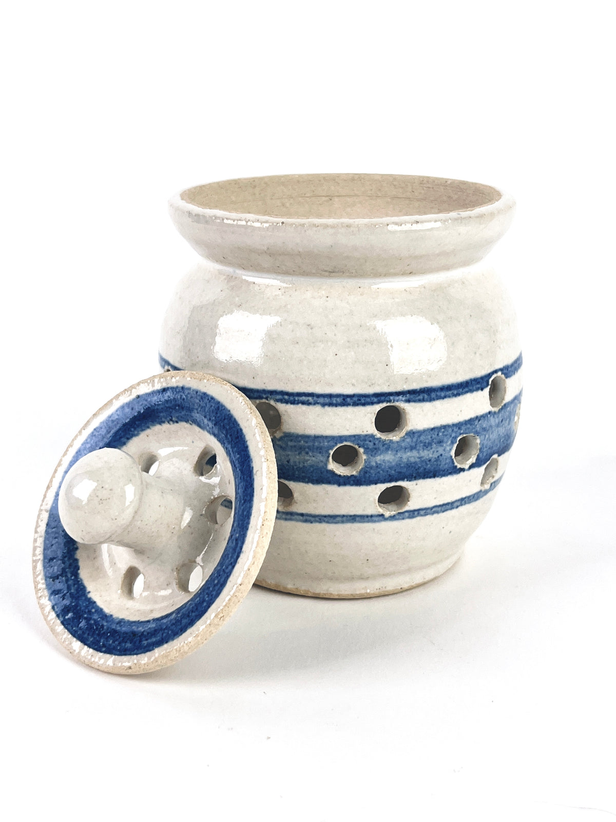 Handmade Stoneware Garlic Jar