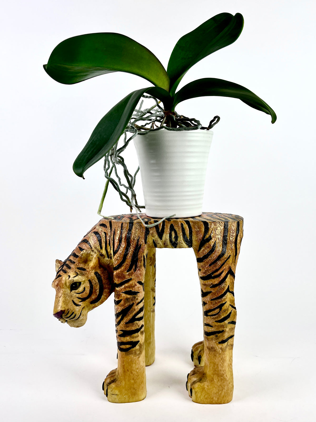 Vintage Tiger Plant Stand