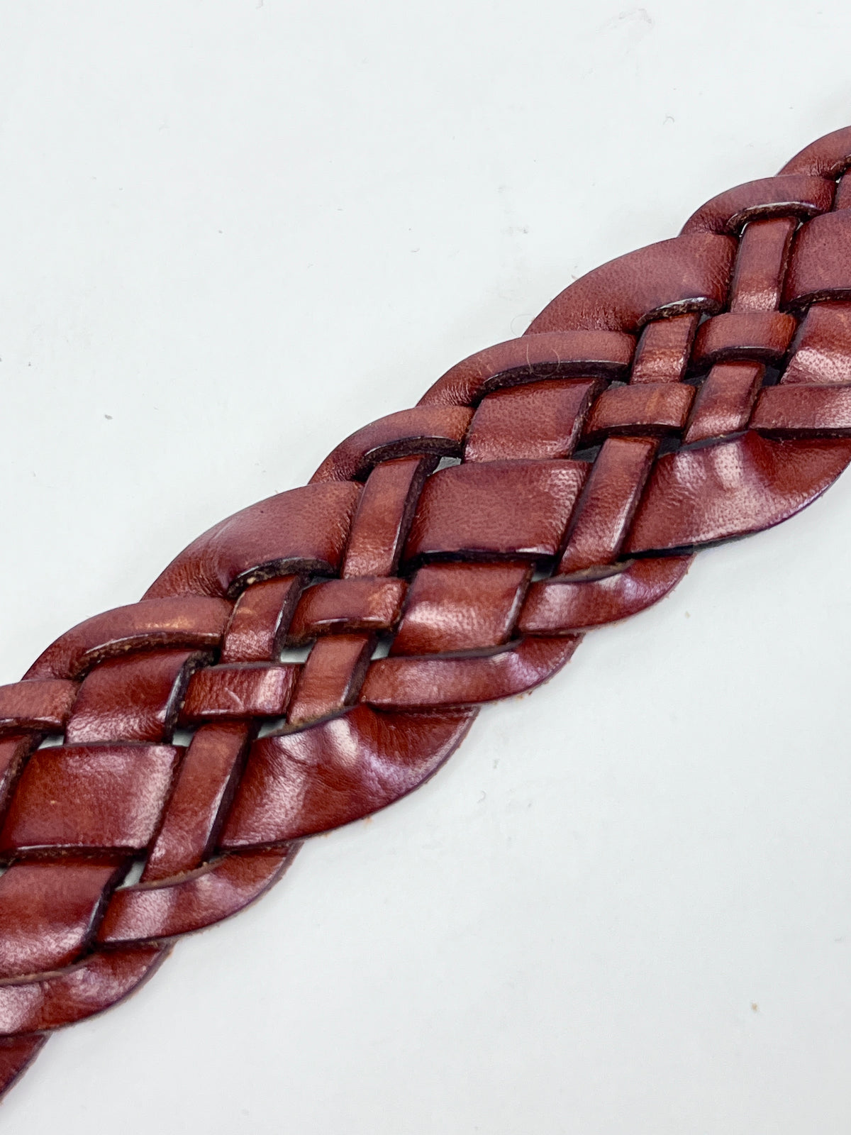 Vintage Braided Leather Belt