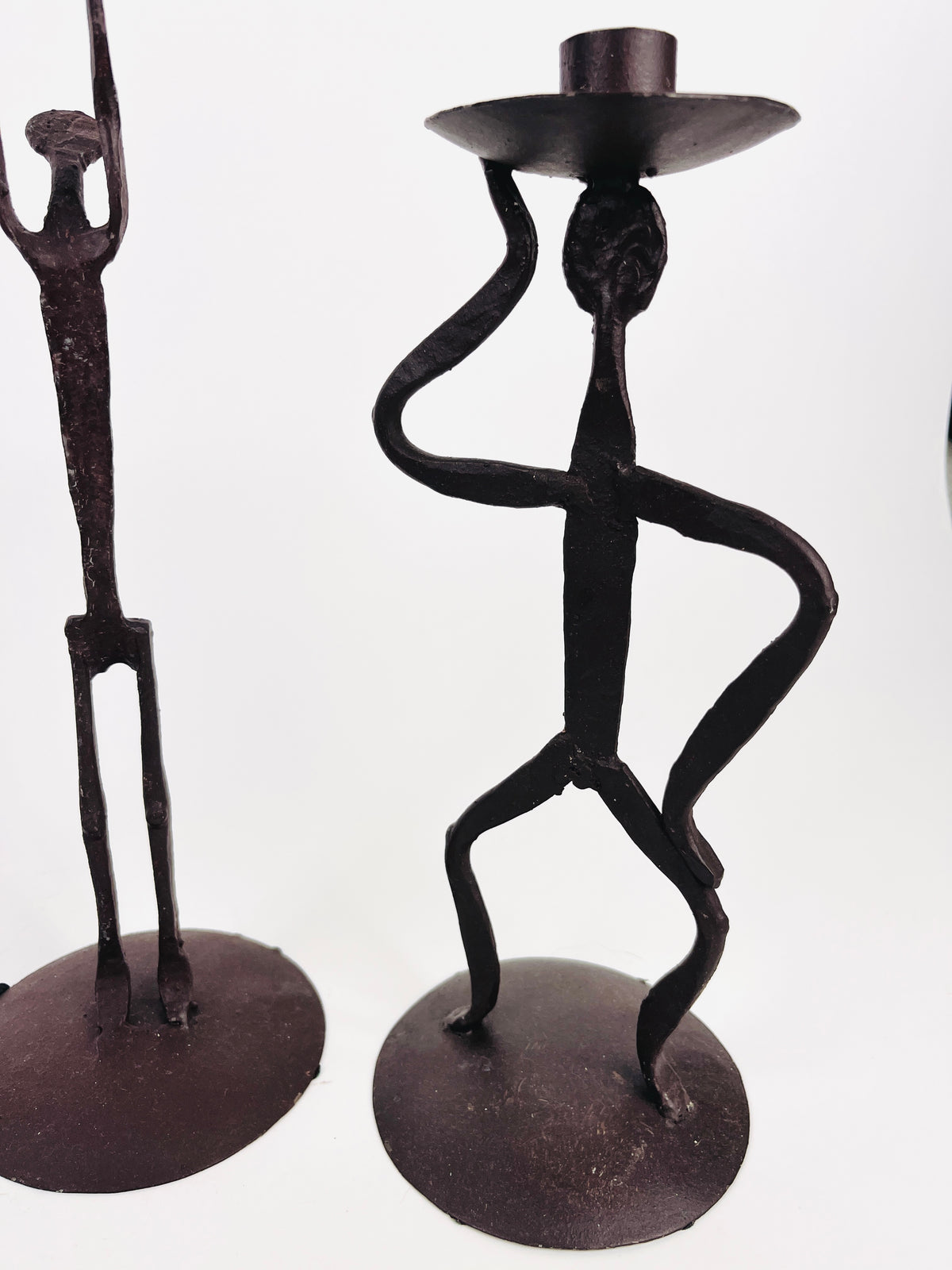 Vintage Figural Metal Candle Holders
