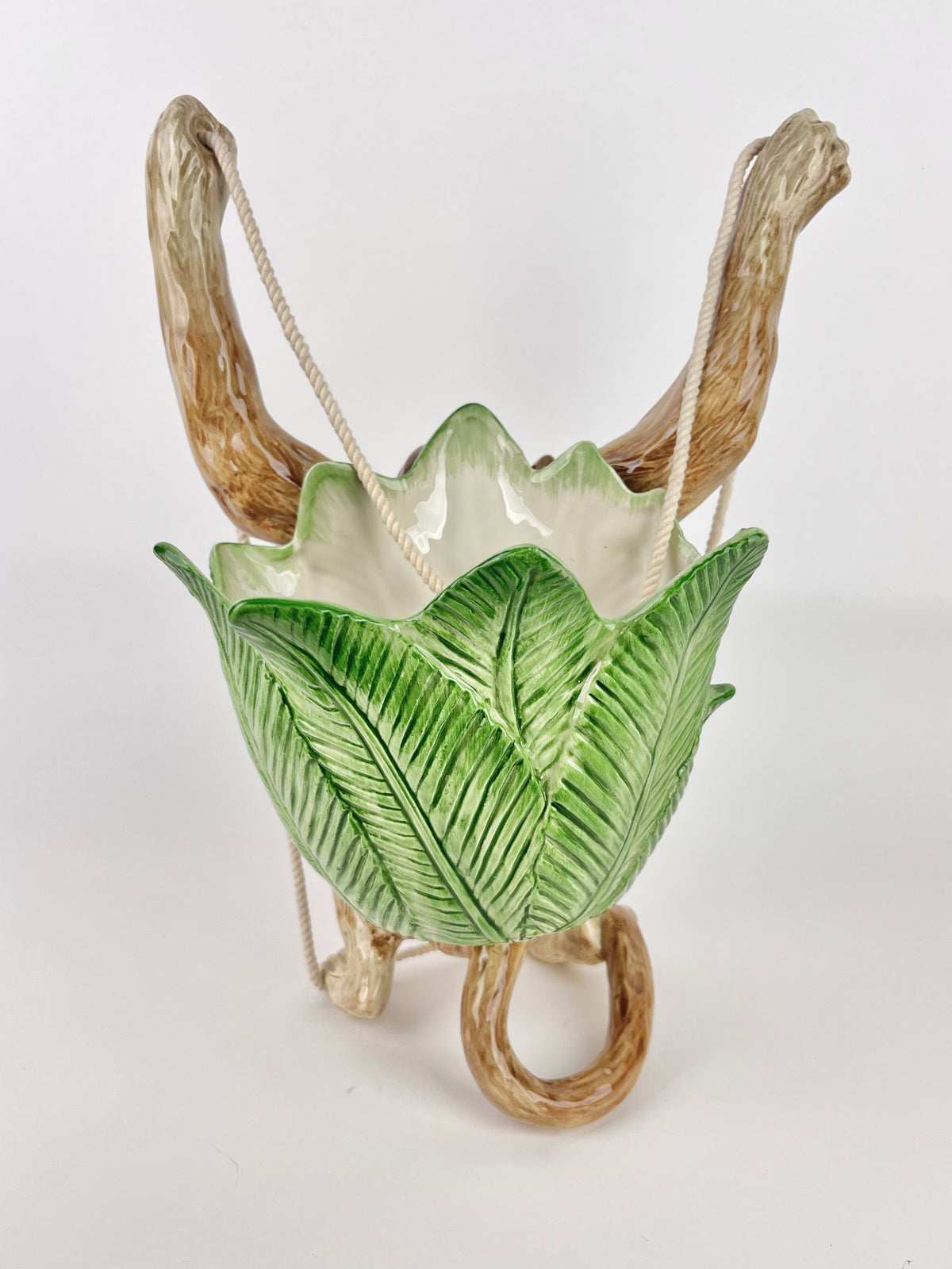 Rare Vintage Fitz & Floyd Hanging Monkey Planter