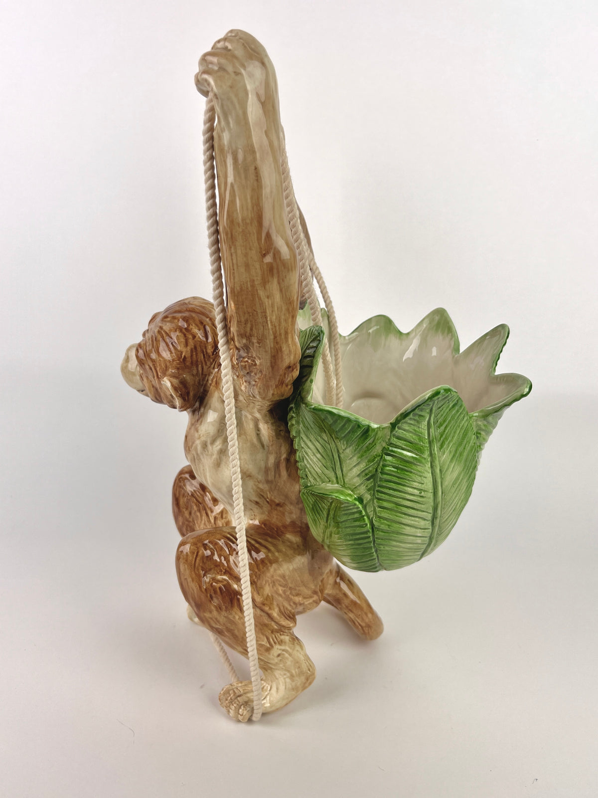 Rare Vintage Fitz & Floyd Hanging Monkey Planter