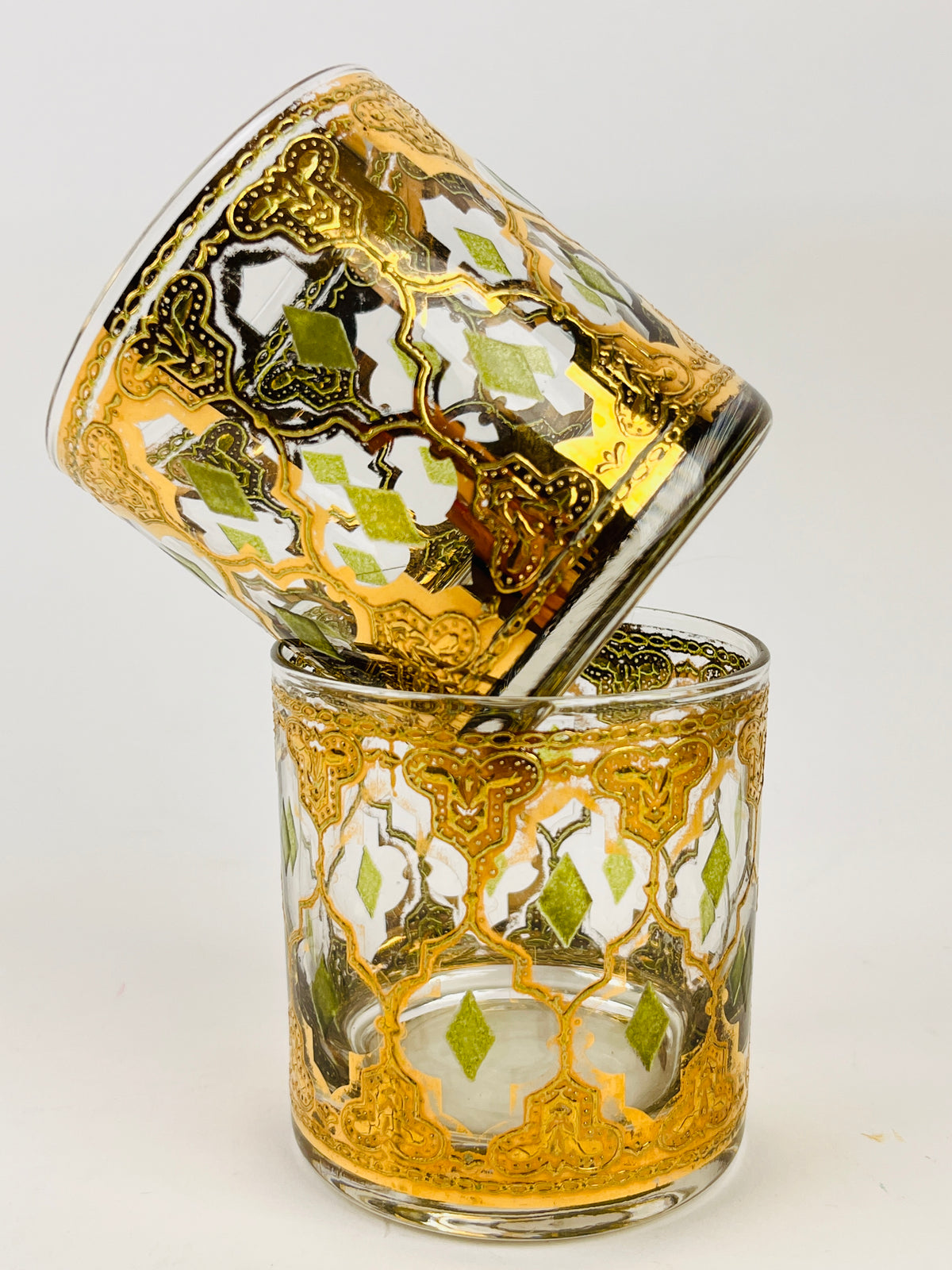 Vintage 22k Gold-Plated Culver Old Fashioned Glasses