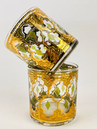 Vintage 22k Gold-Plated Culver Old Fashioned Glasses
