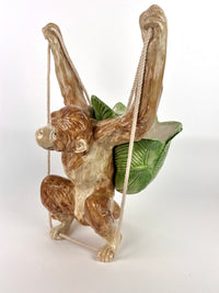 Rare Vintage Fitz & Floyd Hanging Monkey Planter