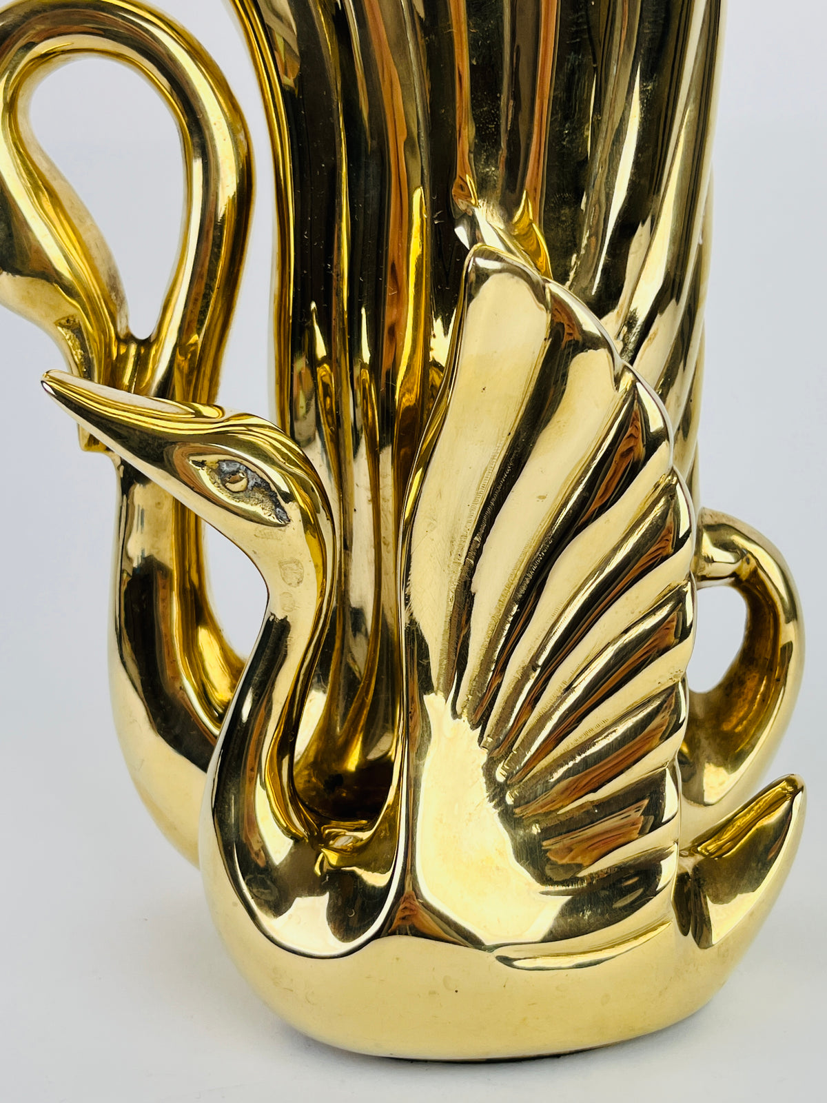 Brass Swan Vase by Frederick Cooper Chicago