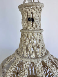 Large Vintage Macrame Hanging Pendant
