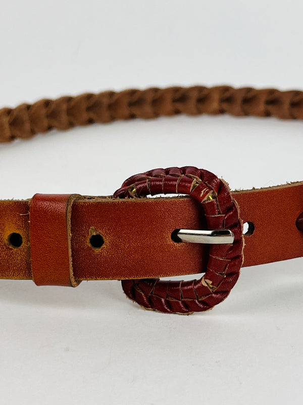 Vintage Braided Leather Belt