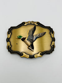 Vintage 70s Brass Duck Belt Buckle