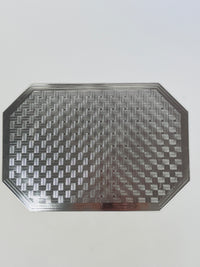 Vintage Metallic Silver Placemats, 6pc Set