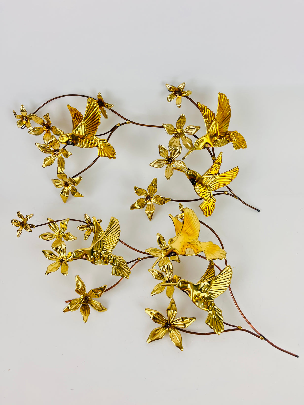 Vintage Brass Wall Art - 2pc Set