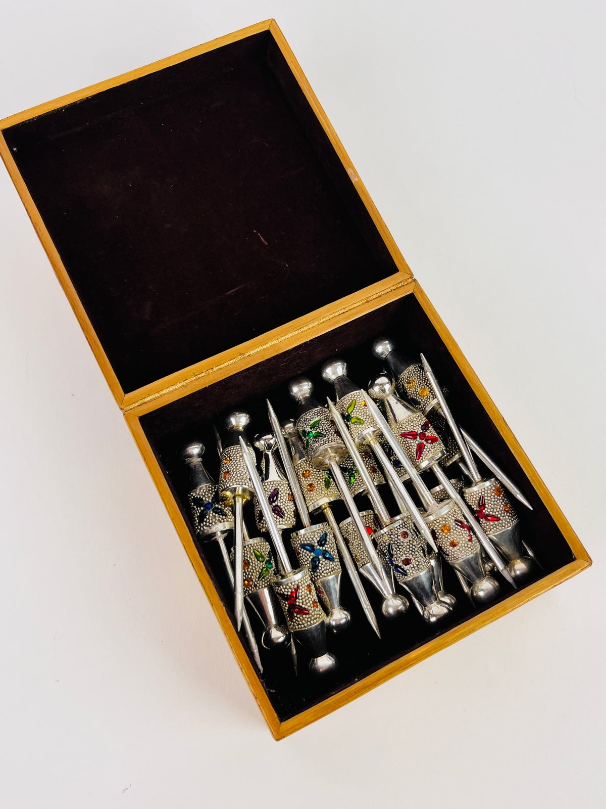 Vintage Silver-Plated Cocktail Picks - 20pc Set