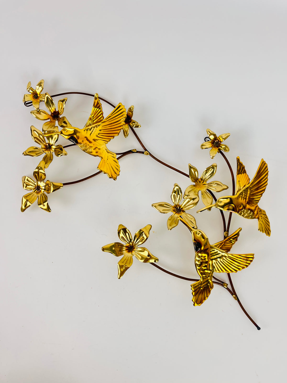 Vintage Brass Wall Art - 2pc Set