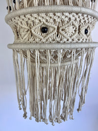 Large Vintage Macrame Hanging Pendant