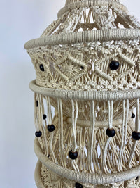 Large Vintage Macrame Hanging Pendant