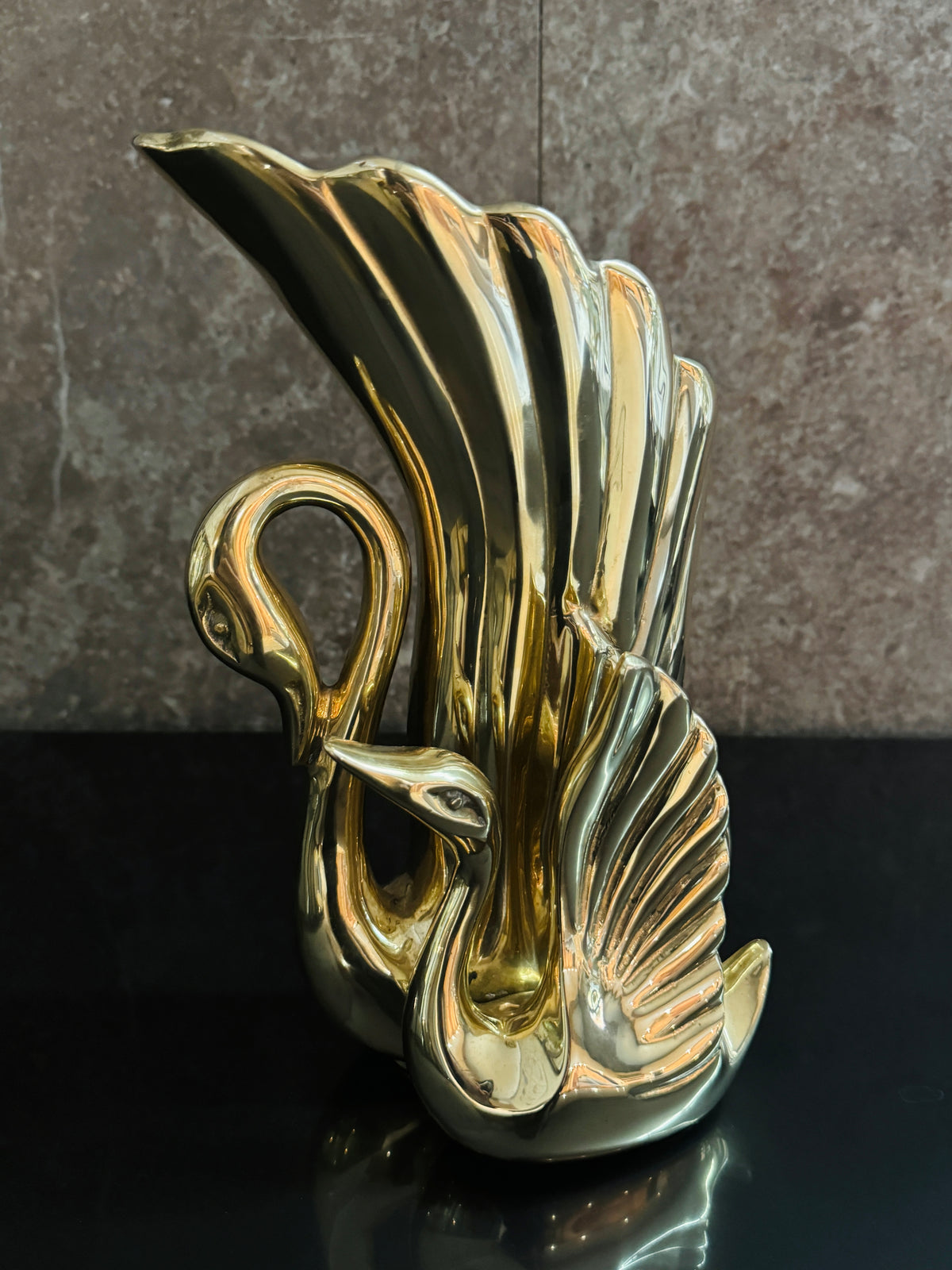 Brass Swan Vase by Frederick Cooper Chicago