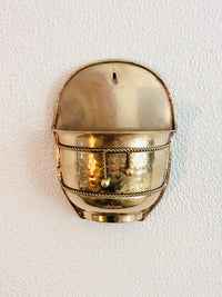 Vintage Brass Wall Planter