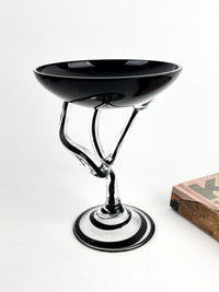 Vintage Blown Glass Compote Dish