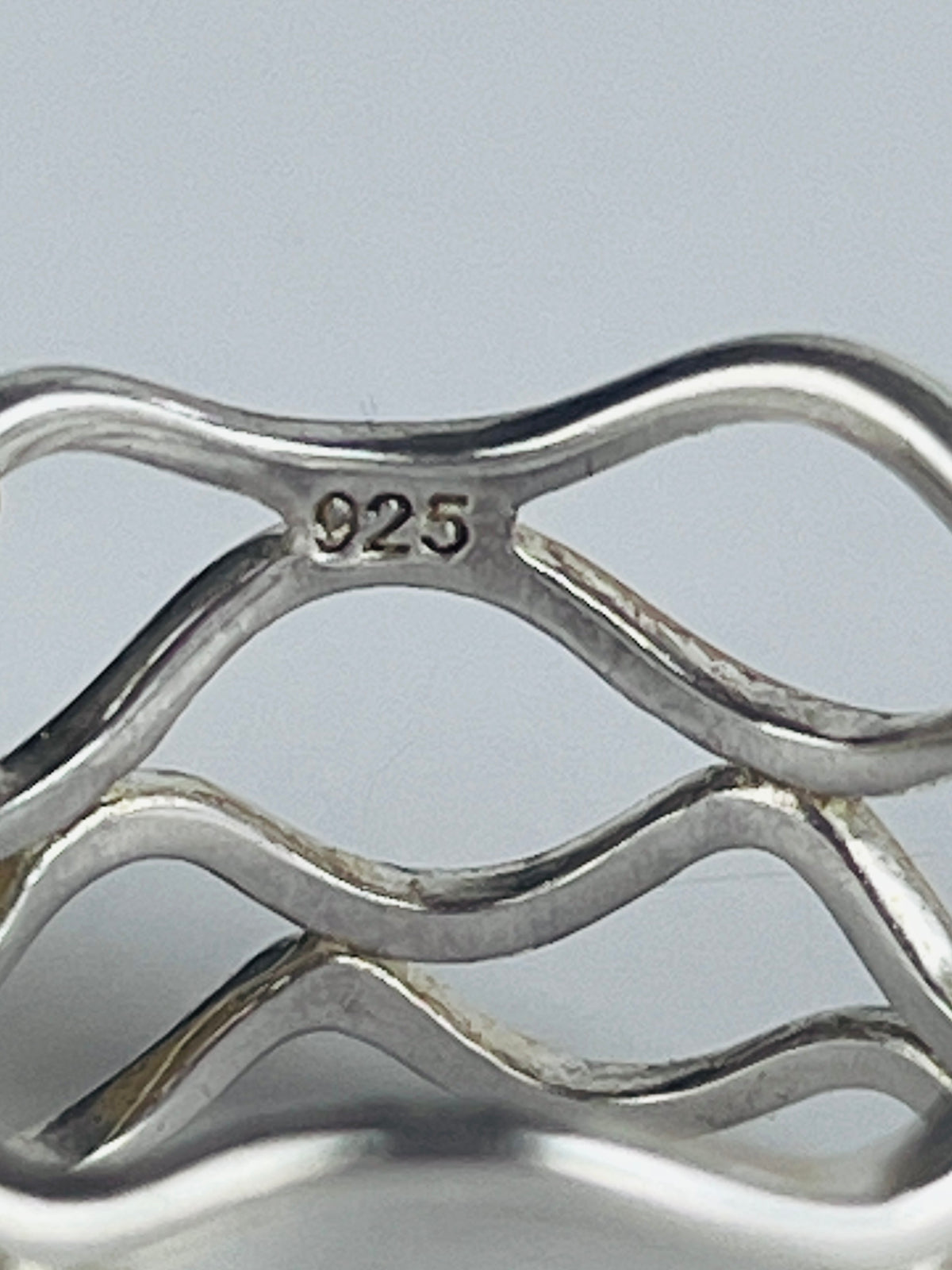 Modernist Sterling Silver Waves Ring