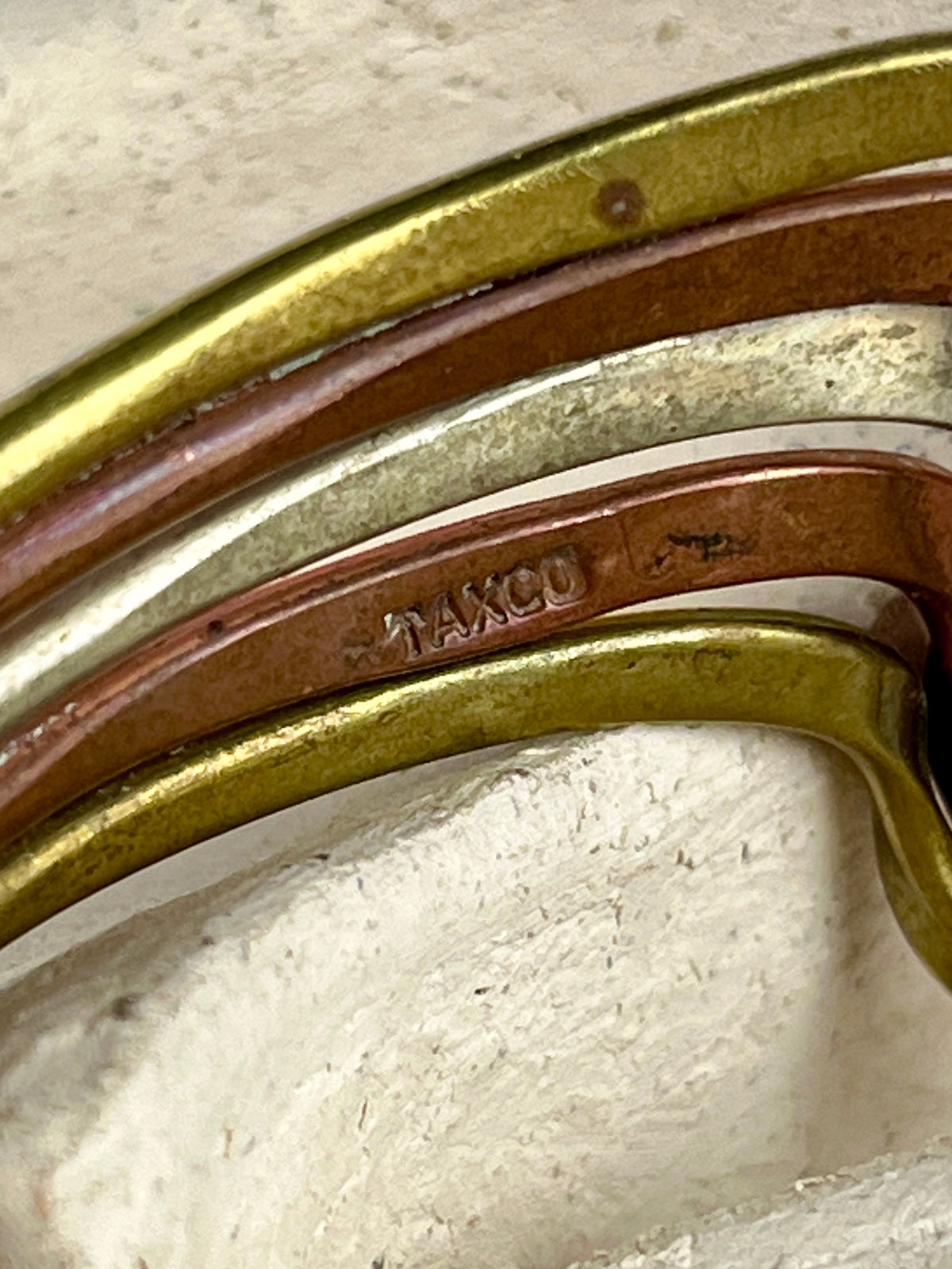 Vintage Modernist Mixed-Metal Taxco Cuff