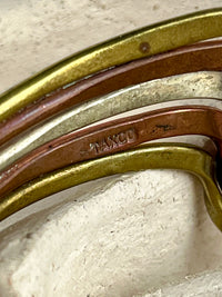 Vintage Modernist Mixed-Metal Taxco Cuff