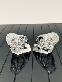 Vintage Optical Crystal Salt & Pepper Shakers