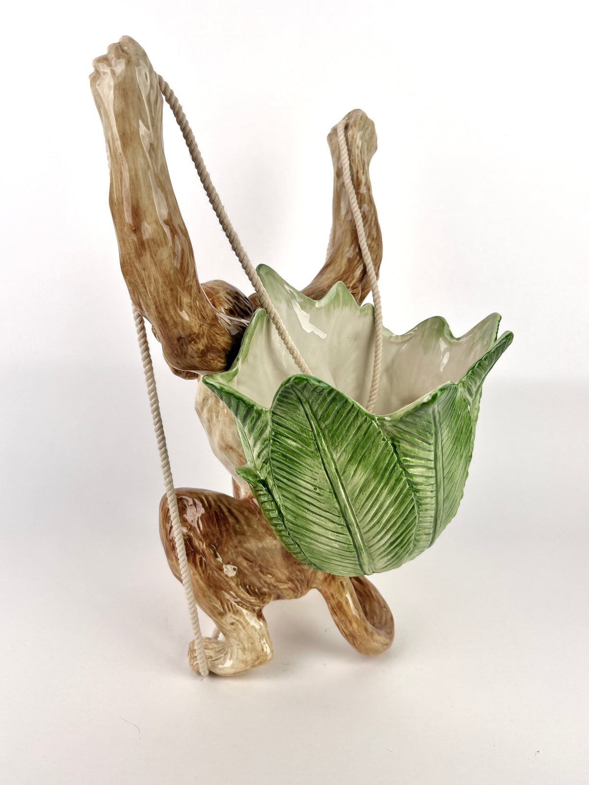 Rare Vintage Fitz & Floyd Hanging Monkey Planter