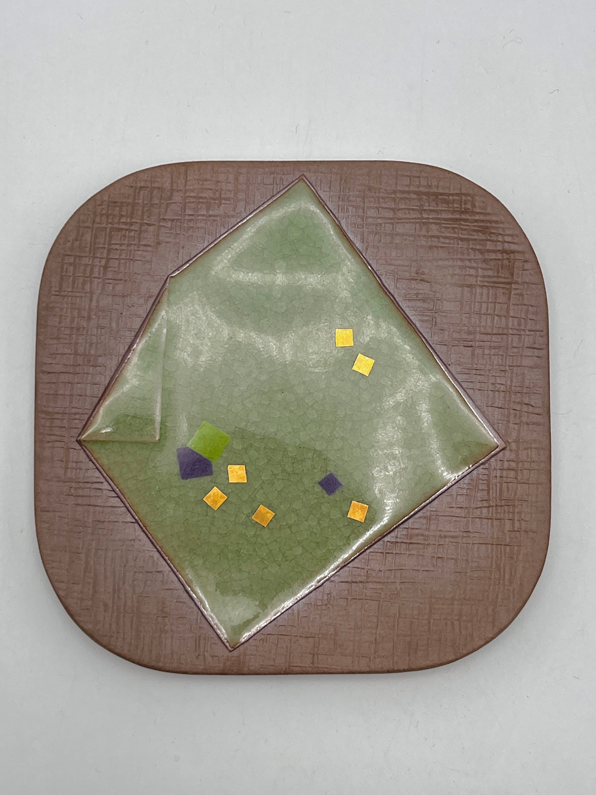 Vintage Japanese Stoneware and Glass Sushi Plates