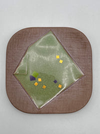 Vintage Japanese Stoneware and Glass Sushi Plates