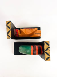 Vintage 90s Handmade Postmodern Cat Bookends