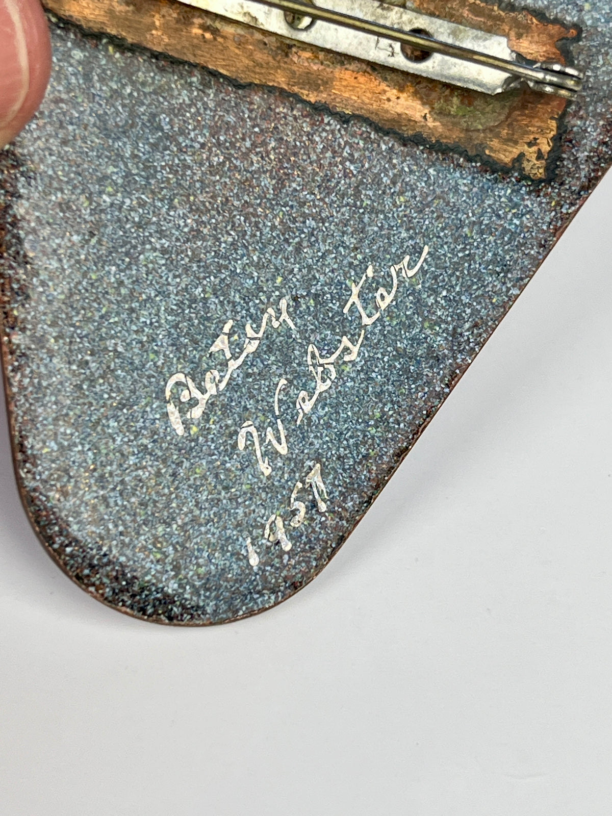 Vintage 1950s Atomic Enameled Brooch