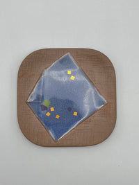 Vintage Japanese Stoneware and Glass Sushi Plates