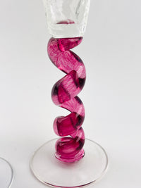 Vintage Blown Glass Flutes by Union Street Glass, 1996