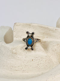 Vintage Navajo Sterling Silver Turquoise Ring