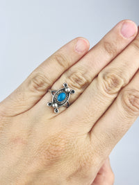 Vintage Navajo Sterling Silver Turquoise Ring