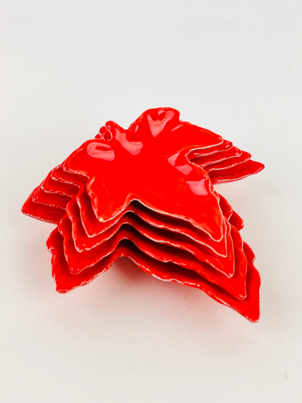 Vintage Stacking Ceramic Leaf Catchalls