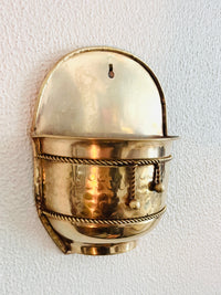 Vintage Brass Wall Planter