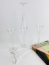 Vintage Optical Champagne Flutes