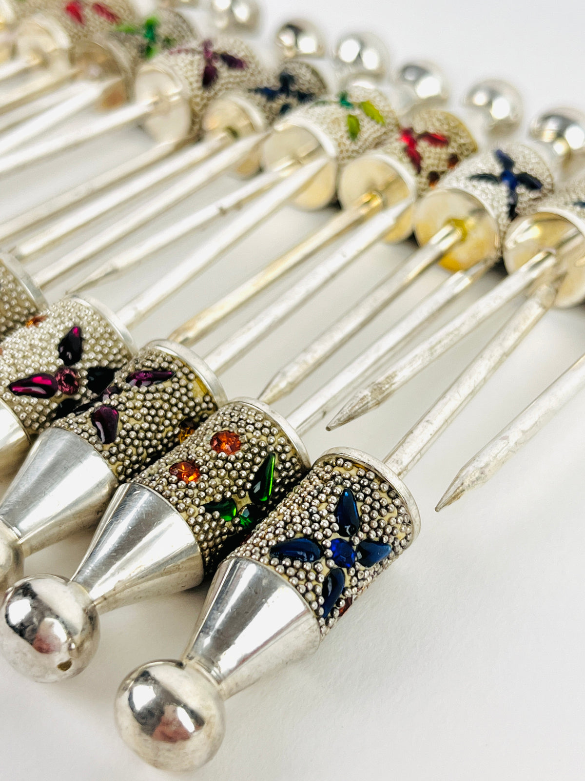 Vintage Silver-Plated Cocktail Picks - 20pc Set
