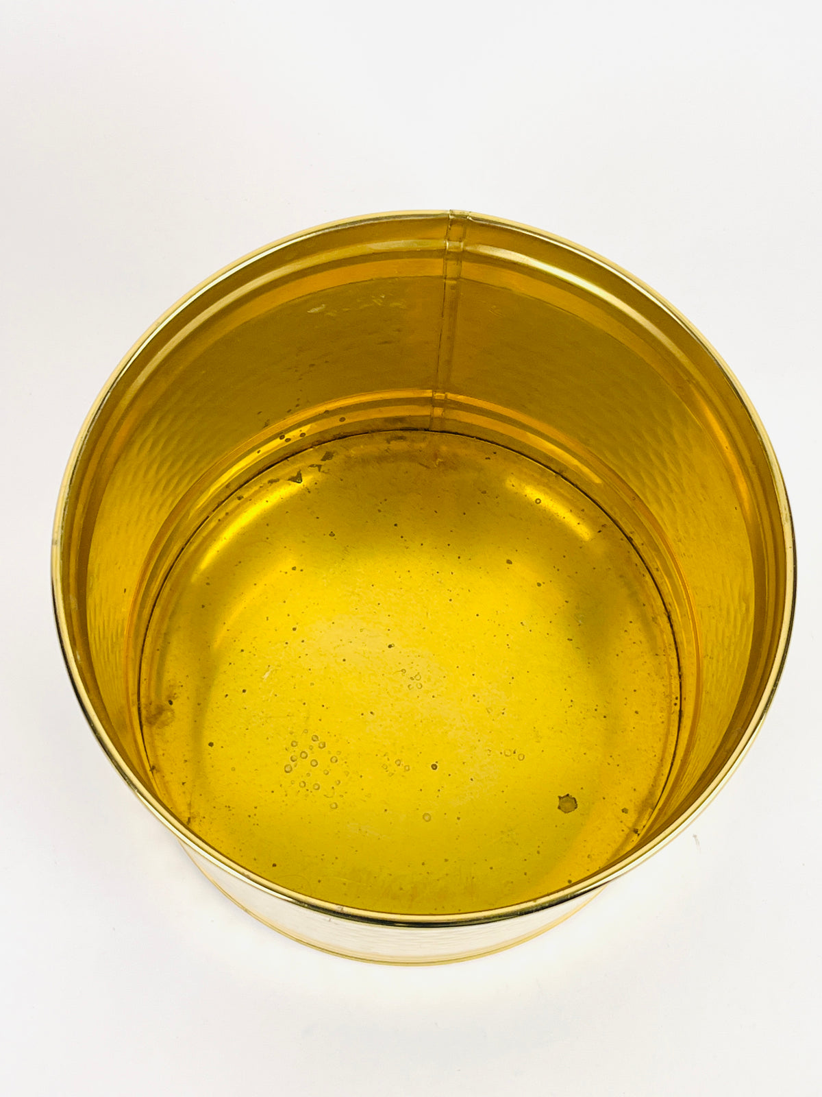 Vintage Hammered Brass Planter