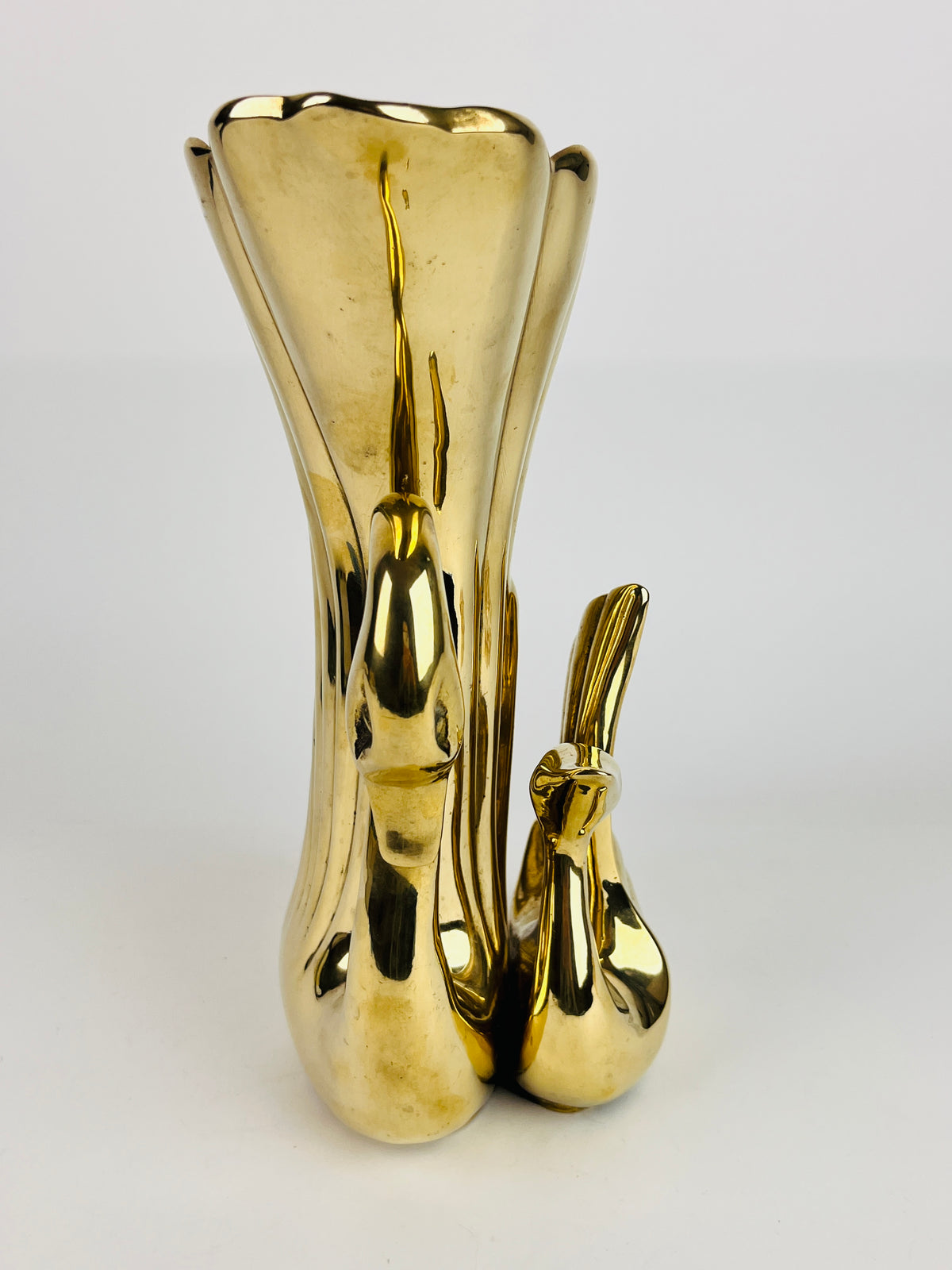 Brass Swan Vase by Frederick Cooper Chicago