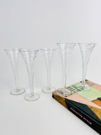 Vintage Optical Champagne Flutes