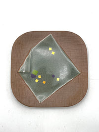 Vintage Japanese Stoneware and Glass Sushi Plates