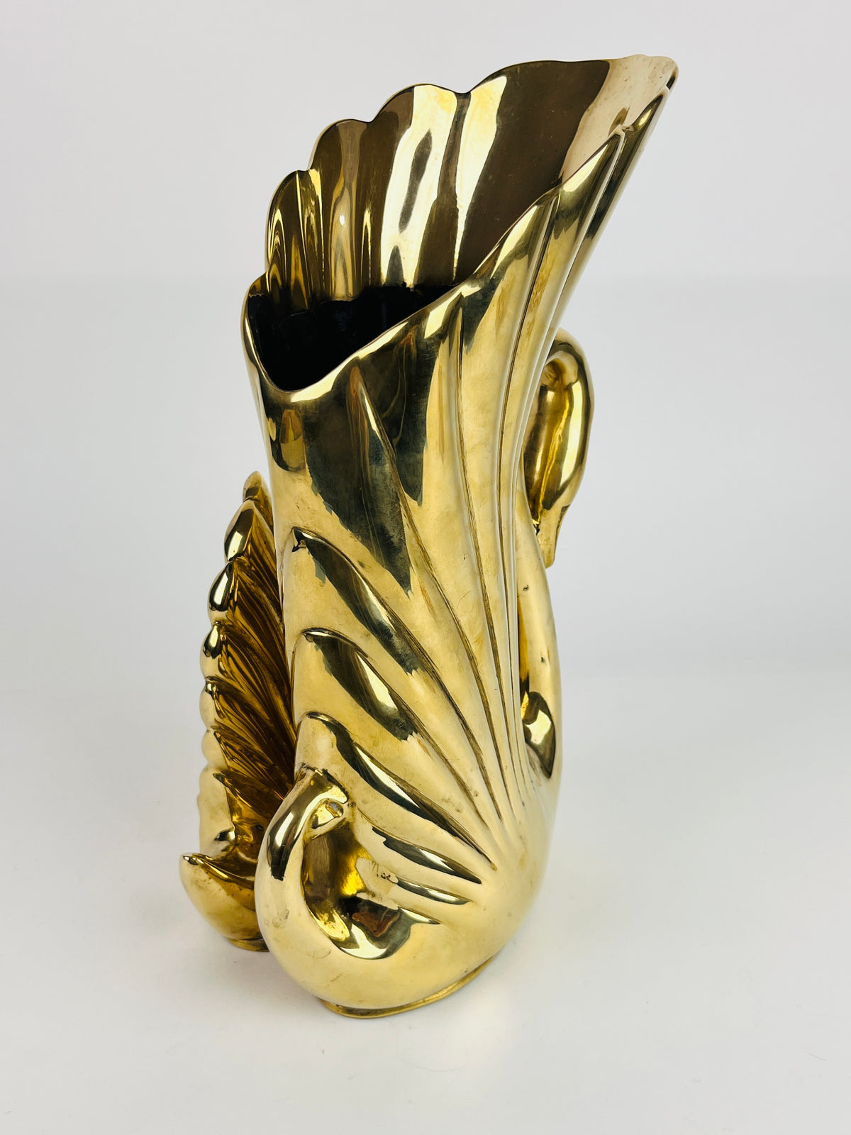 Brass Swan Vase by Frederick Cooper Chicago