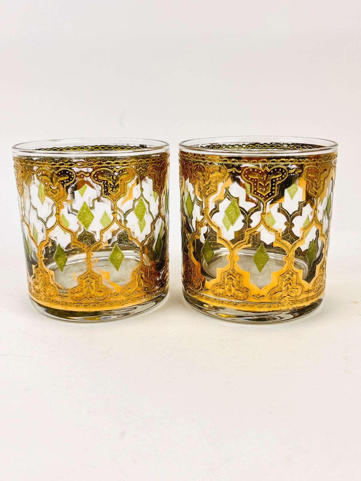 Vintage 22k Gold-Plated Culver Old Fashioned Glasses