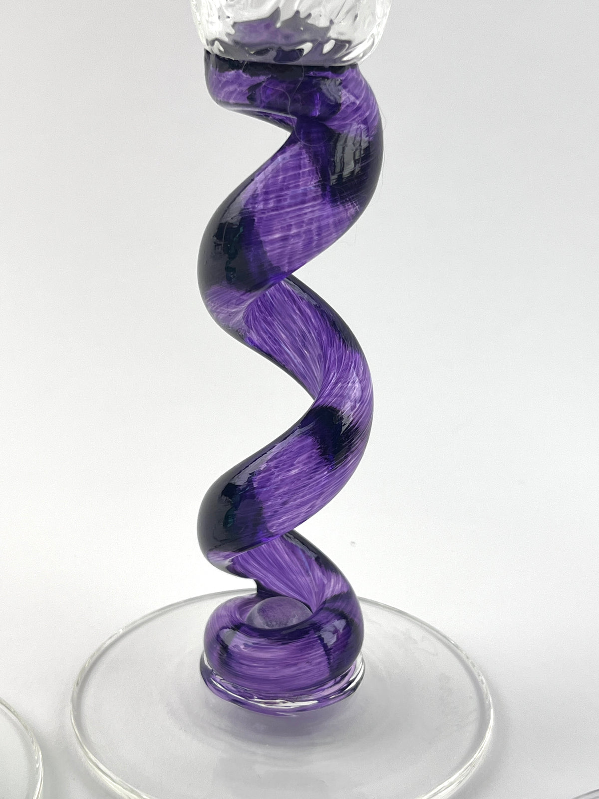 Vintage Blown Glass Flutes by Union Street Glass, 1996