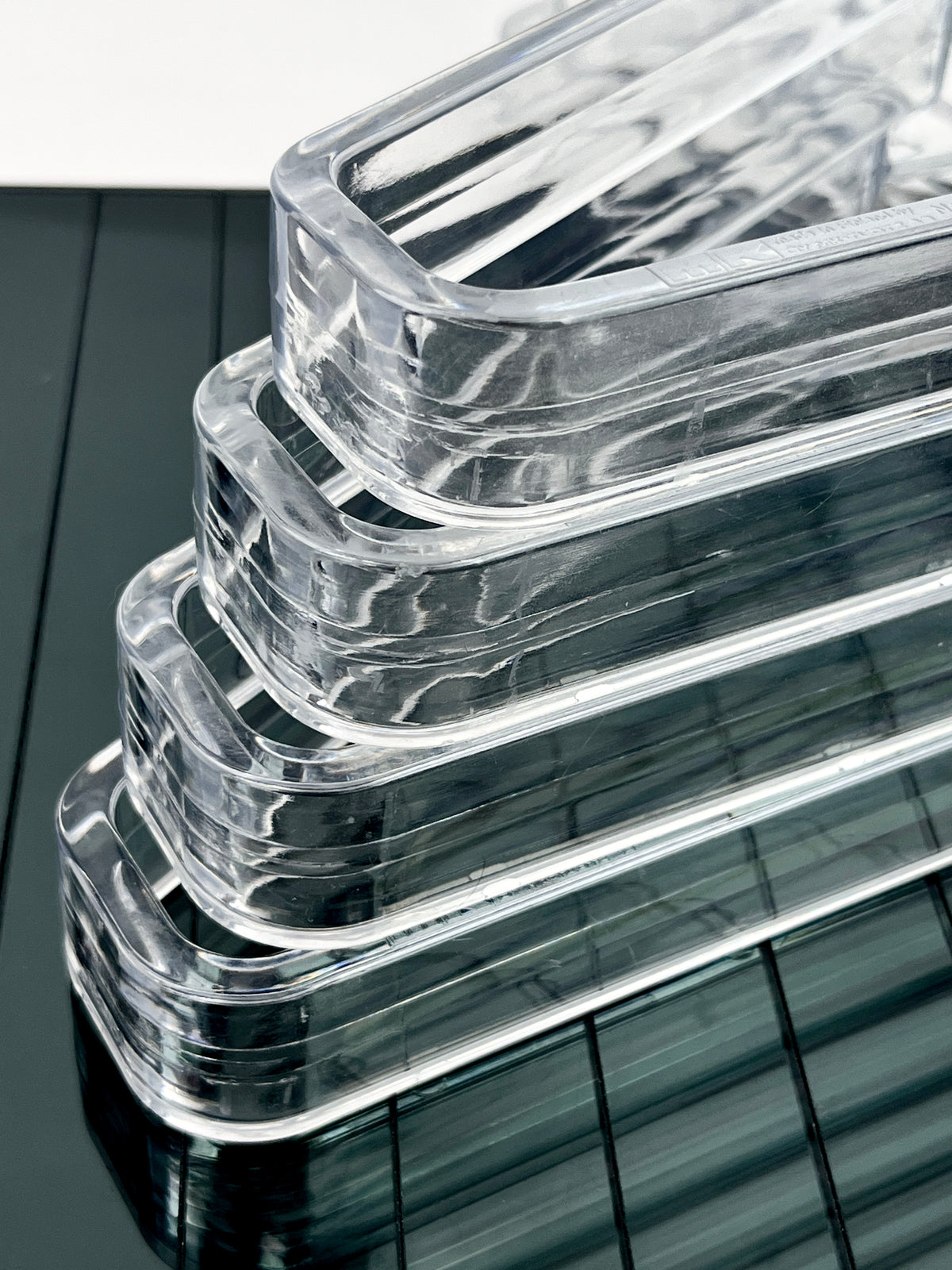 Vintage Lucite Hangers Made in Finland, 4pc Set